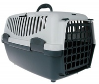  Переноска STEFANPLAST "Gulliver 3",сірий/темний, пласт. двері, 48*32*31 см 				