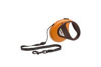 Karlie-Flamingo DogxToGo Cord ДОГ ТУ ГОУ КОРД L поводок рулетка для собак до 50кг, с ручкой и кнопкой блокировки, светоотражающий шнур, 5м , оранжевый.