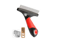 Karlie-Flamingo (КАРЛИ-ФЛАМИНГО) RAKE ROTATING TEETH расческа грабли для собак с длинной, жесткой и курчавой шерстью, вращающиеся зубцы , густые 37 зубцов.