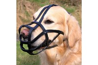 Намордник кожаный для собак TRIXIE,  черный, 23cм