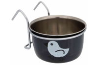 Миска(металл)с крючком для птиц с рисунком,  TRIXIE , 200мл/8см