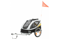 Велоприцеп TRIXIE,  M: 63 × 68 × 75 (128) cм, серый/чёрный/жёлтый