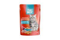 Пан Кот Индейка  пауч для взрослых кошек всех пород с сочной индейка в соусе 100г