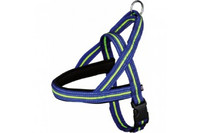 Шлея для собак норвежская "Fusion" 30-35 см /35 мм синяя/зелёным