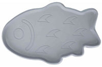 Подстилка под миску в форме рыбы TRIXIE (резина)35 × 22 cм, серый