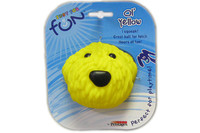 PETSTAGES Игрушка-пищалка для средних и крупных пород собак "Желтая собака" D-8 см