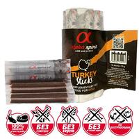 Напіввологі ласощі для собак ALPHA SPIRIT стік з індичкою (x16 шт.) 160g