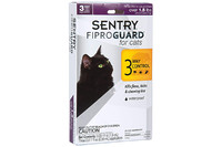 SENTRY ФИПРОГАРД (FiproGuard) капли от блох, клещей и вшей для котов 0.5 мл/пипетка, 3 шт