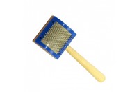 Пуходерка Украина деревянная с напылением №217. Гекко, 5,5х5 смх10 см