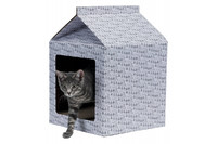 Trixie  картонный домик - когтеточка для кошек и котят 34х48х34 см