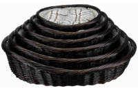 Набор плетёных корзин TRIXIE с матрацом,  50/60/70/80/90/100 cм, тёмно-корич. (6шт.)