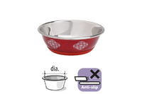 Karlie-Flamingo Bowl Selecta Red КАРЛИ-ФЛАМИНГО БОУЛ СЕЛЕКТА РЕД миска для собак и кошек, пищевая нержавеющая сталь, красная, 350 мл, диаметр , 13 см, 0.35 л.