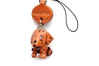 Vanca Dalmatian ДАЛМАТИНЕЦ 3D брелок на мобильный, натуральная кожа , 2,5х2,5х1см.