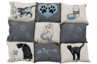 Стёганая подстилка"Patchwork" TRIXIE 55 × 45см, серый с рис.