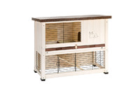 Ferplast CAGE RANCH 100 BASIC WHITE/BRO  Двухуровневая клетка для кроликов из северной сосны 92 x 47 x h 81 cm