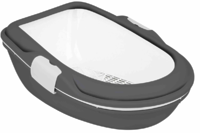 Туалет для кота"Berto  TRIXIE XL"(рама+сетка)47х26х69см,антрацит/белый