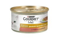 Gourmet Gold  Влажный корм Двойное удовольствие с уткой и индейкой 85 г