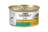 Gourmet Gold Влажный корм  Двойное удовольствие с кроликом и печенью 85 г