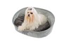 Ferplast LASKA 45 GREY DOGBED  Лежанка с двухсторонней подушкой  для собак и кошек, 45 x 34 x 16 см