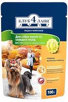 Клуб 4 Лапы корм для взрослых собак мелких пород