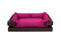 Лежак Harley and Cho Dreamer Brown + Berry, ярко-розовый, XS
