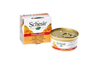 Schesir Tuna Papaya ШЕЗИР ТУНЕЦ С ПАПАЙЕЙ натуральные консервы для кошек, влажный корм тунец с папайей в желе, банка 75 г , 0.075 кг.