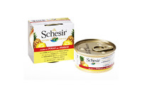 Schesir Chicken Pineapple ШЕЗИР КУРИЦА С АНАНАСОМ натуральные консервы для кошек, влажный корм филе курицы с ананасом, банка 75 г , 0.075 кг.