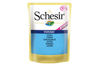 Schesir Tuna Kitten ШЕЗИР ТУНЕЦ ДЛЯ КОТЯТ влажный корм натуральные консервы для котят, тунец в желе, пауч 100 г , 0.1 кг.