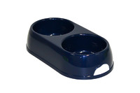 Moderna МОДЕРНА ЭКО двойная миска для собак и кошек, пластик, 2х570 мл, d-12 см , бирюза.