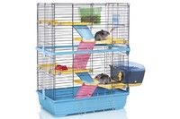 Imac ДАБЛ 80 (DOUBLE 80) клетка для шиншилл и кроликов, пластик , 80х48,5х104 см., голубой.