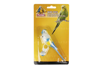 Karlie-Flamingo (КАРЛИ-ФЛАМИНГО) PARAKEET ON RING игрушка для попугаев, попугайчик на кольце из пластика , 14 см.