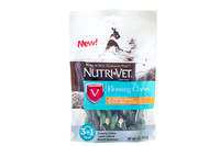 Nutri-Vet Flossing Chews 3in1 НУТРИ-ВЕТ ФЛОСС ЛАКОМСТВО 3в1 жевательное лакомство с зубной нитью для собак малых пород, 6 шт, 113 г.