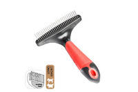 Karlie-Flamingo (КАРЛИ-ФЛАМИНГО) RAKE ROTATING TEETH расческа грабли для собак с длинной, жесткой и курчавой шерстью, вращающиеся зубцы , редкие 27 зубцов.