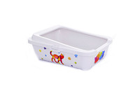 Moderna Hercules Friends Forever МОДЕРНА ГЕРКУЛЕС открытый туалет для кошек c бортиком, белый, дизайн Друзья Навеки, 51х39х19см