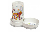 Moderna Tasty Friends Forever МОДЕРНА 2в1 автокормушка автопоилка для кошек и собак, пластик, белый, дизайн Друзья Навеки, 1,5 л