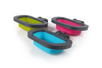 Dexas Collapsible Kennel Bowl Миска складная с креплением для клетки для собак и кошек БОЛЬШАЯ 600 мл(2,5 мерных стакана) голубая.