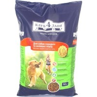 Сухой корм Club 4 paws для взрослых собак средних и больших пород 12 кг 
