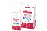 MONGE SUPERPREMIUM DOG MINI PUPPY & JUNIOR полноценный сбалансированный рацион для щенков мелких пород, 15 кг.