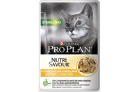 PRO PLAN  NUTRISAVOUR  Sterilised для стерилизованных кошек, с курицей в соусе 0,085 кг