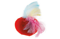 Игрушка для кота Мячик мех с перьями