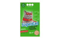 Super Cat - древесный наполнитель с ароматизатором для кошачьего туалета, 10л (3кг)