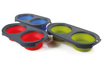 Dexas Collapsible Pet Feeder Инновационная миска для кормления средняя  (1 мерный стакан) зеленая 240мл