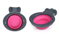 Dexas Collapsible Kennel Bowl Миска складная с креплением для клетки для собак и кошек МАЛАЯ 240мл (1 мерный стакан) голубая.